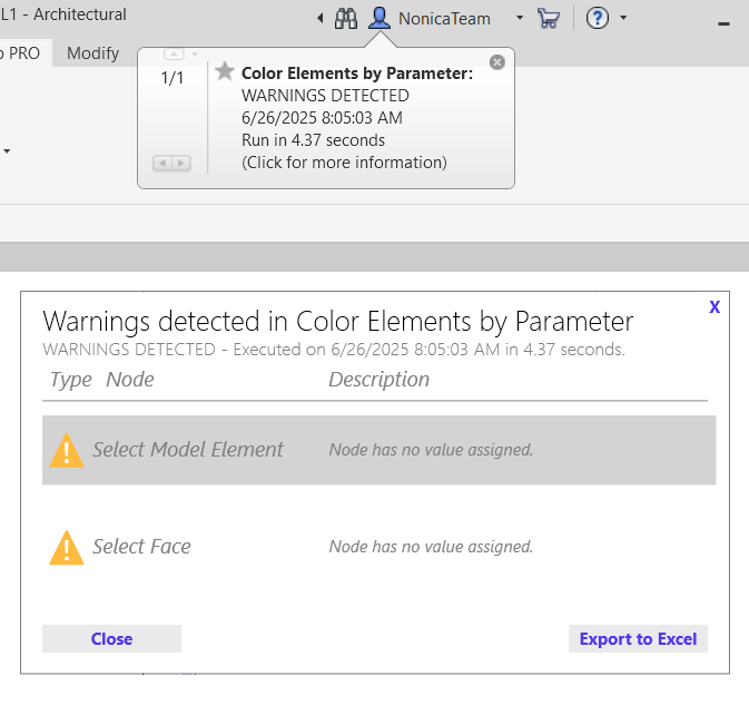Warning Execution
